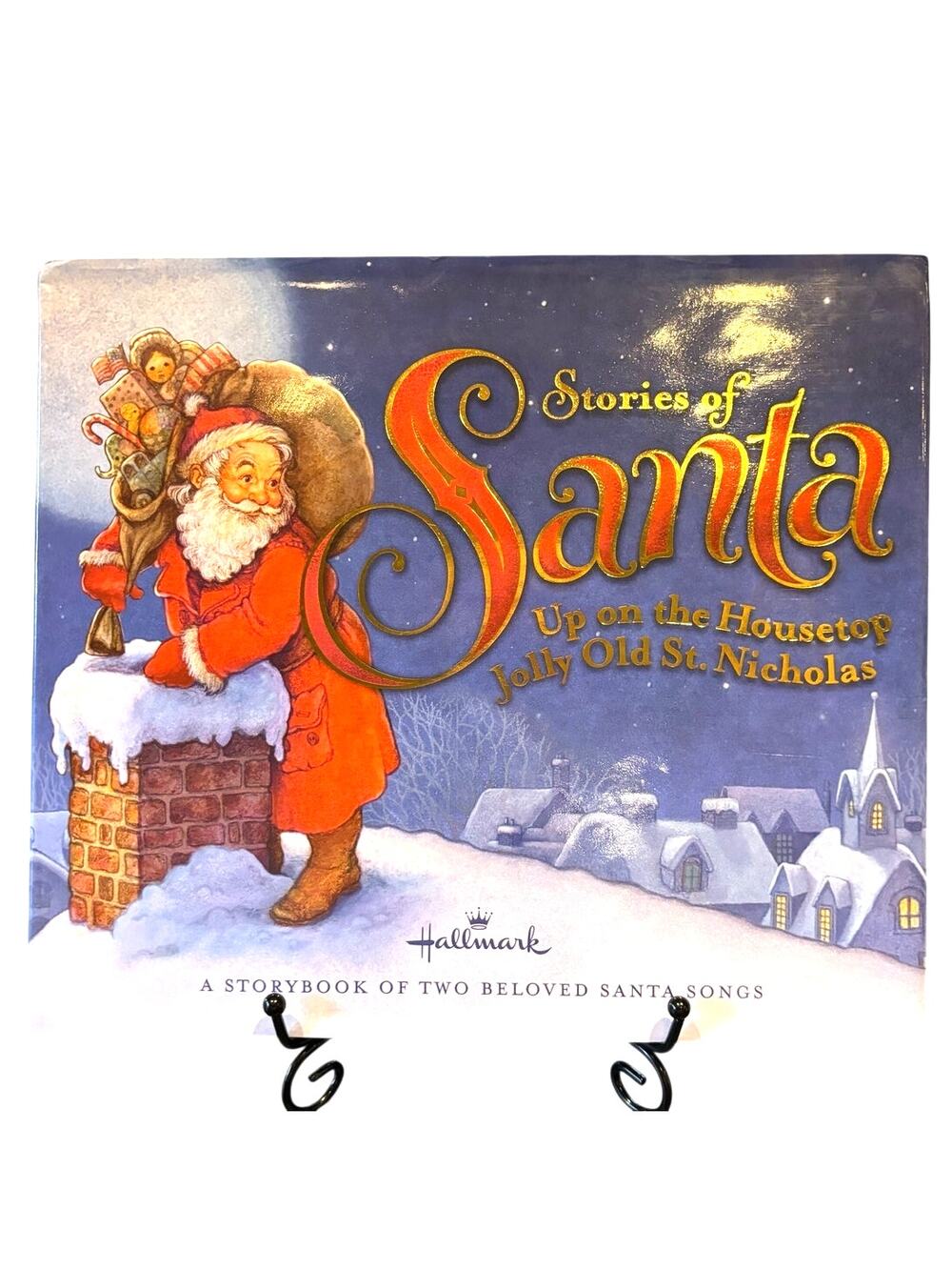 Vintage 2003 Stories of Santa, Song Book by Hallmark, Hardcover & Dustjacket